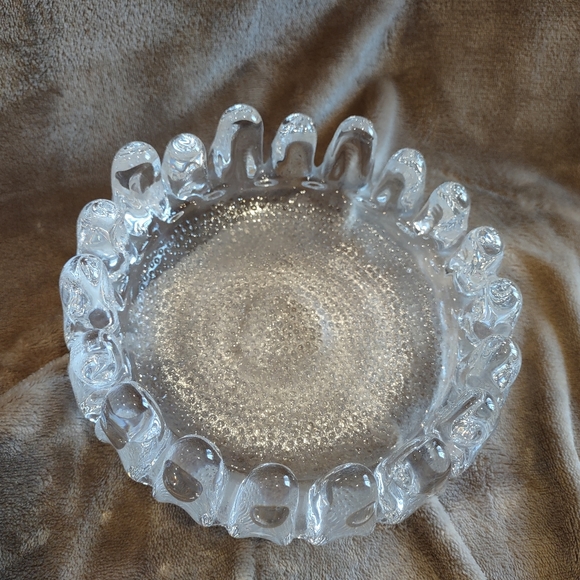 Vintage Swedish Costa Boda Art Glass Bowl Sunflower Goran Warff - Picture 5 of 7